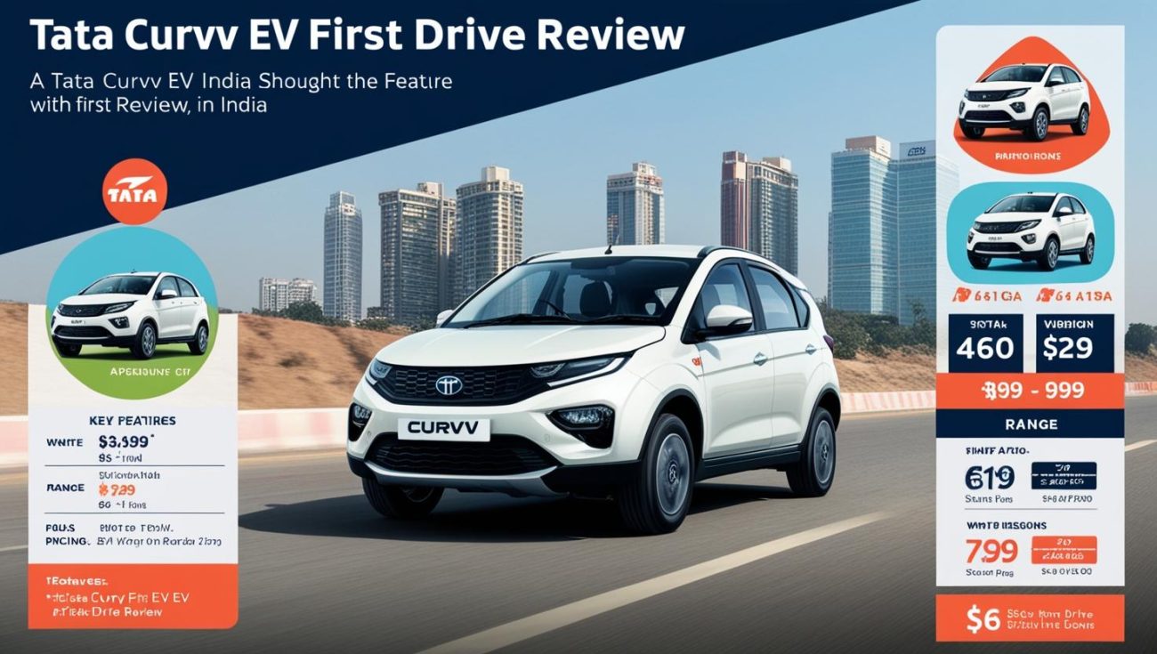 Tata Curvv EV First Drive Review in India: Features, Range & Pricing.